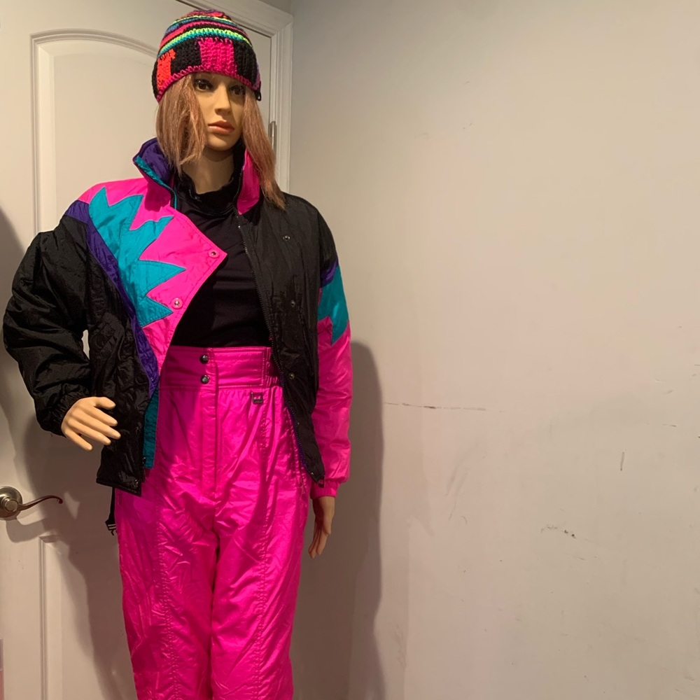 Women's Black and Pink Jacket